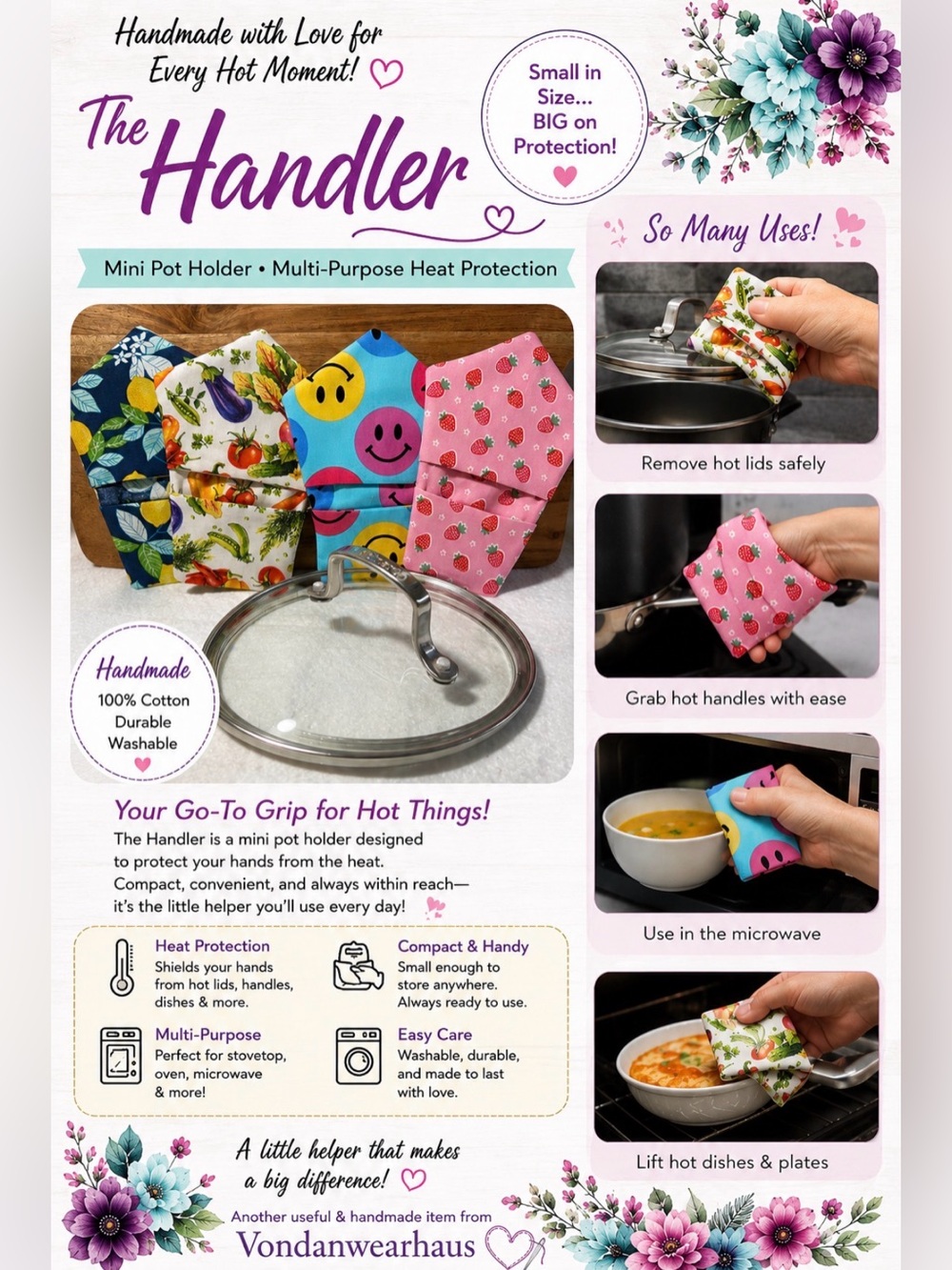 The Handler Mini Pot Holder Handmade